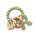 Silicone and Beech Teether “RABIT” Fresh GREEN